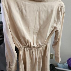 Cream Long-Sleeve Dress